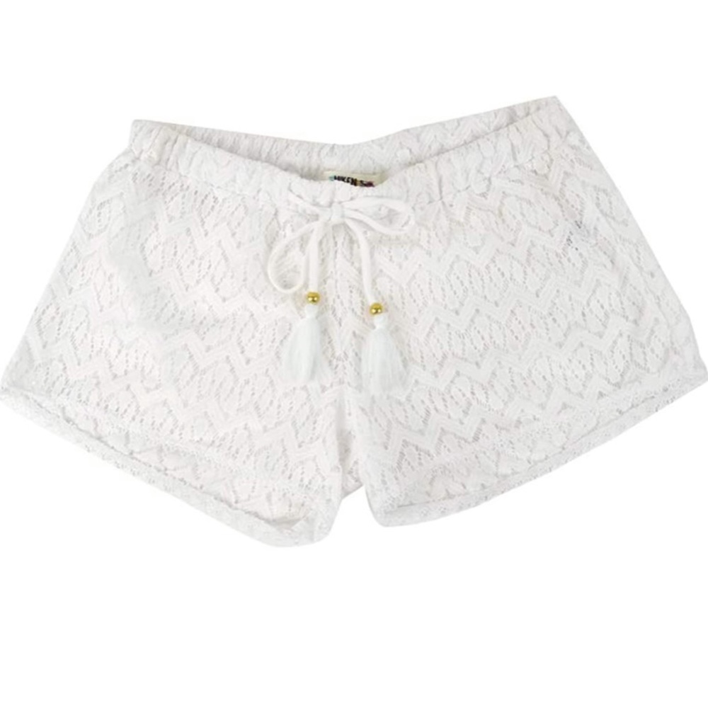 NWT Miken Swim Cover Up Crochet Shorts